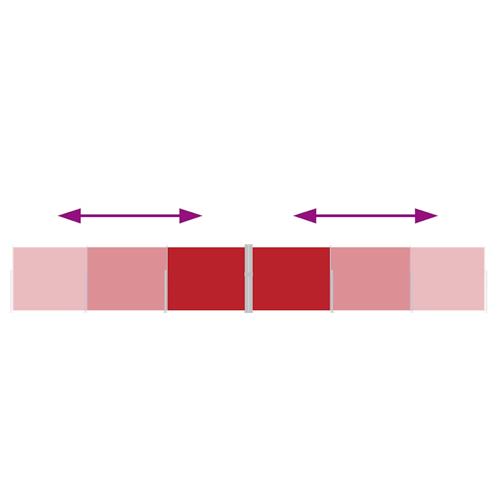 Patio Retractable Side Awning 170x1200 cm Red