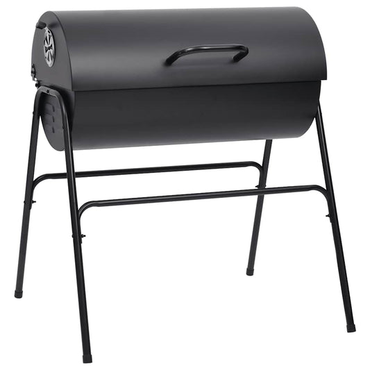 Barrel Grill with 2 Cooking Grids Black 80x95x90 cm Steel Barrel Grill with 2 Cooking Grids Black 80x95x90 cm Steel