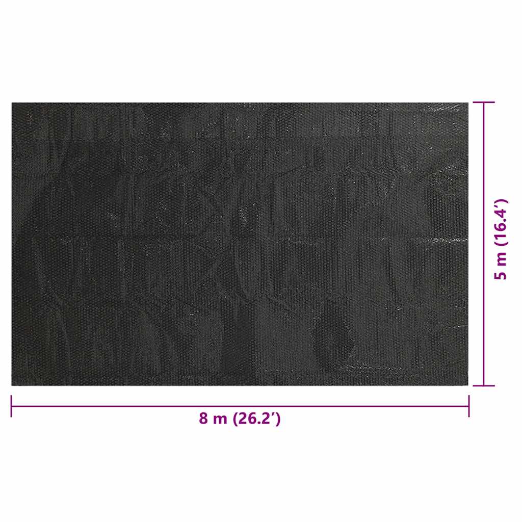 Pool Cover | Black | Thick PE film with air chambers | Large