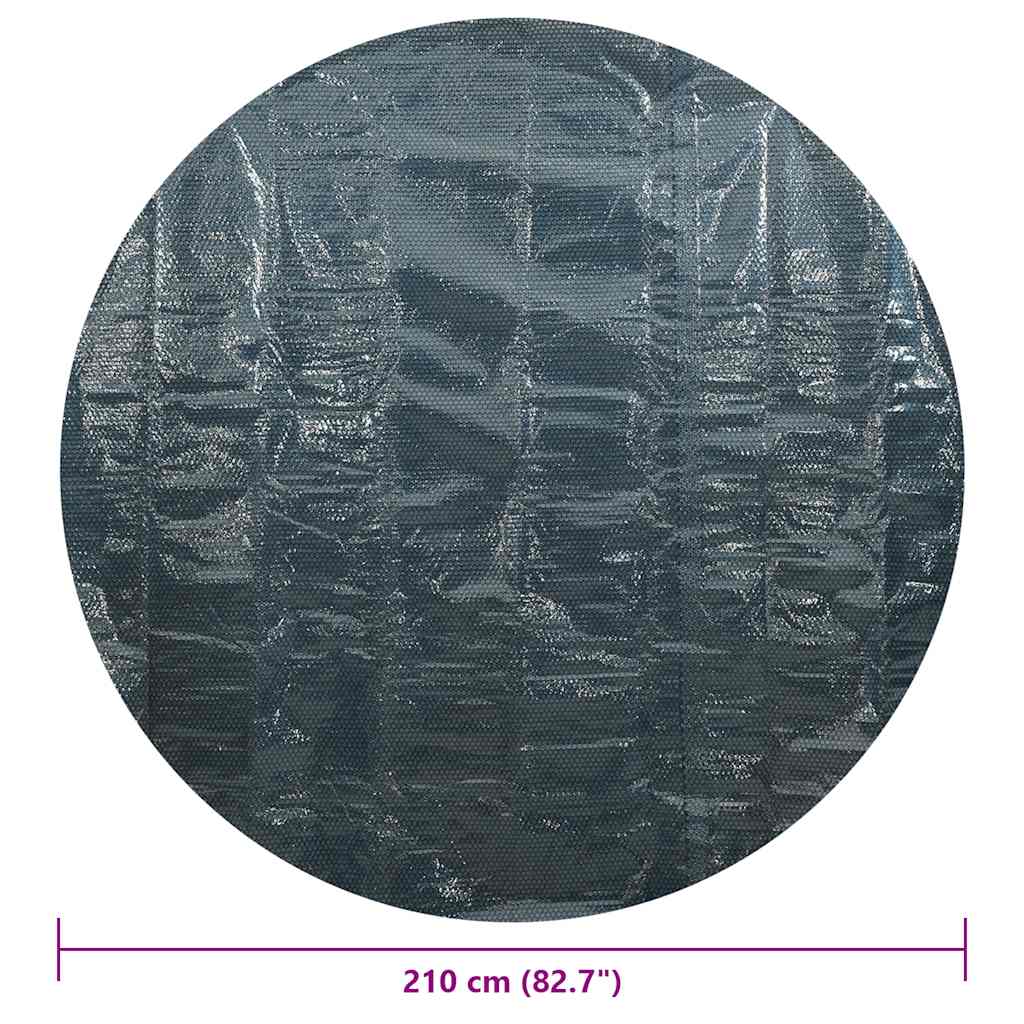 Floating PE Solar Pool Film 210 cm Black and Blue