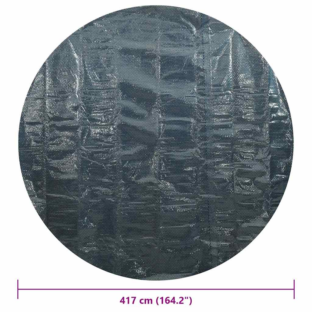 Floating PE Solar Pool Film 417 cm Black and Blue