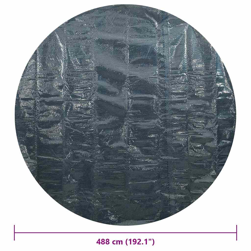 Floating PE Solar Pool Film 488 cm Black and Blue