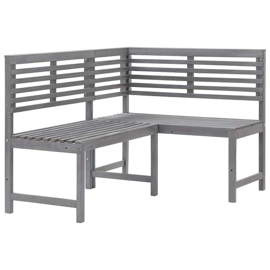Corner Bench | Grey | Solid acacia wood with a grey wash finish | Medium Corner Bench | Grey | Solid acacia wood with a grey wash finish | Medium
