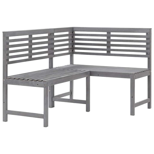 312423 vidaXL Garden Corner Bench Grey 140 cm Solid Acacia Wood 312423 vidaXL Garden Corner Bench Grey 140 cm Solid Acacia Wood