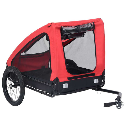 Pet Bike Trailer Red and Black Pet Bike Trailer Red and Black