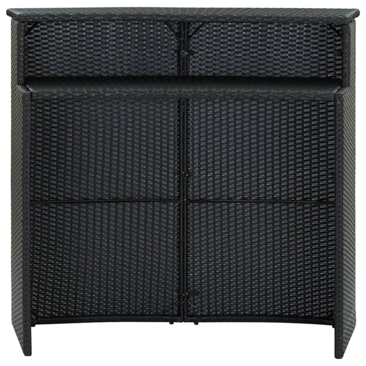 Garden Bar Table Black 120x55x110 cm Poly Rattan Garden Bar Table Black 120x55x110 cm Poly Rattan