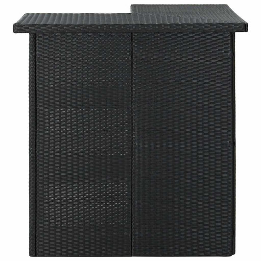 Corner Bar Table Black 100x50x105 cm Poly Rattan Corner Bar Table Black 100x50x105 cm Poly Rattan