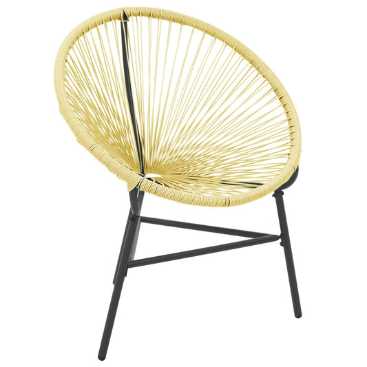Garden Acapulco Chair Poly Rattan Beige Garden Acapulco Chair Poly Rattan Beige