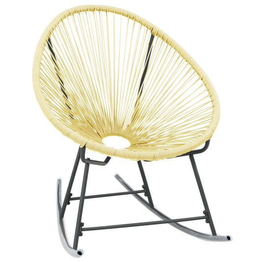 Outdoor Acapulco Chair Poly Rattan Beige Outdoor Acapulco Chair Poly Rattan Beige