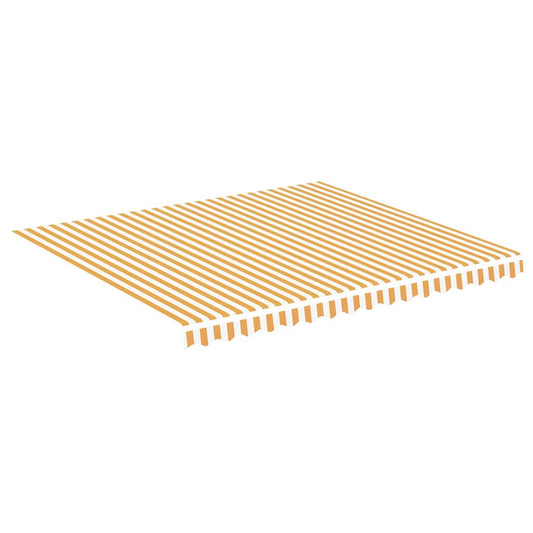 Awning Replacement Fabric Yellow and White 380x345 cm Polyester Awning Replacement Fabric Yellow and White 380x345 cm Polyester