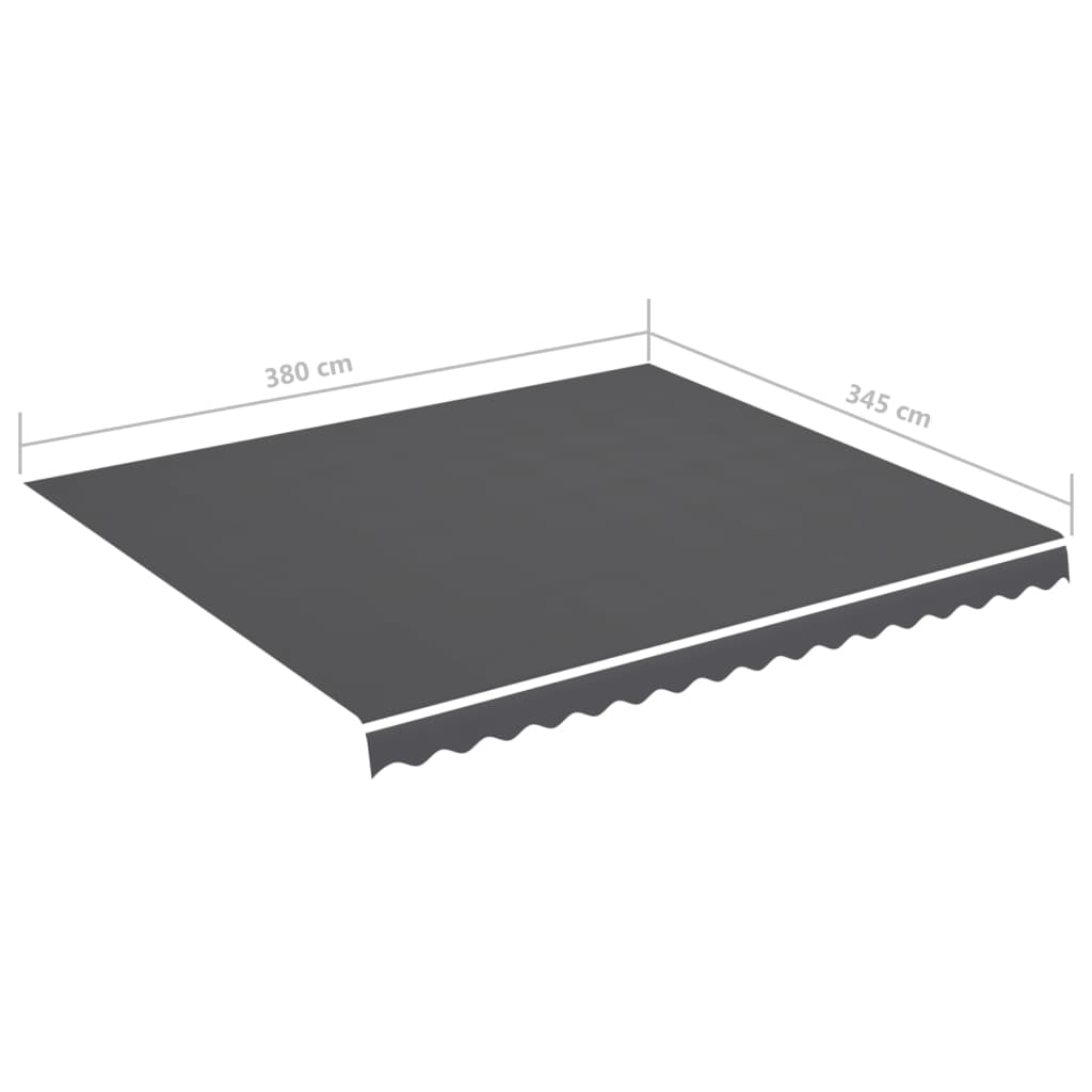 Awning Replacement Fabric Anthracite 400x350 cm Polyester