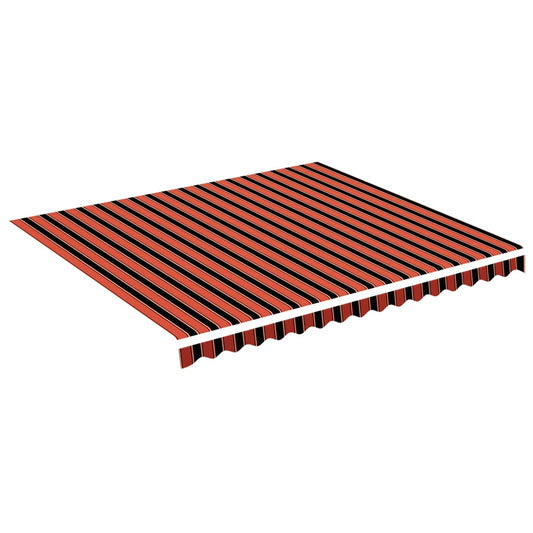 Awning Replacement Fabric Orange and Brown 380x345 cm Polyester Awning Replacement Fabric Orange and Brown 380x345 cm Polyester
