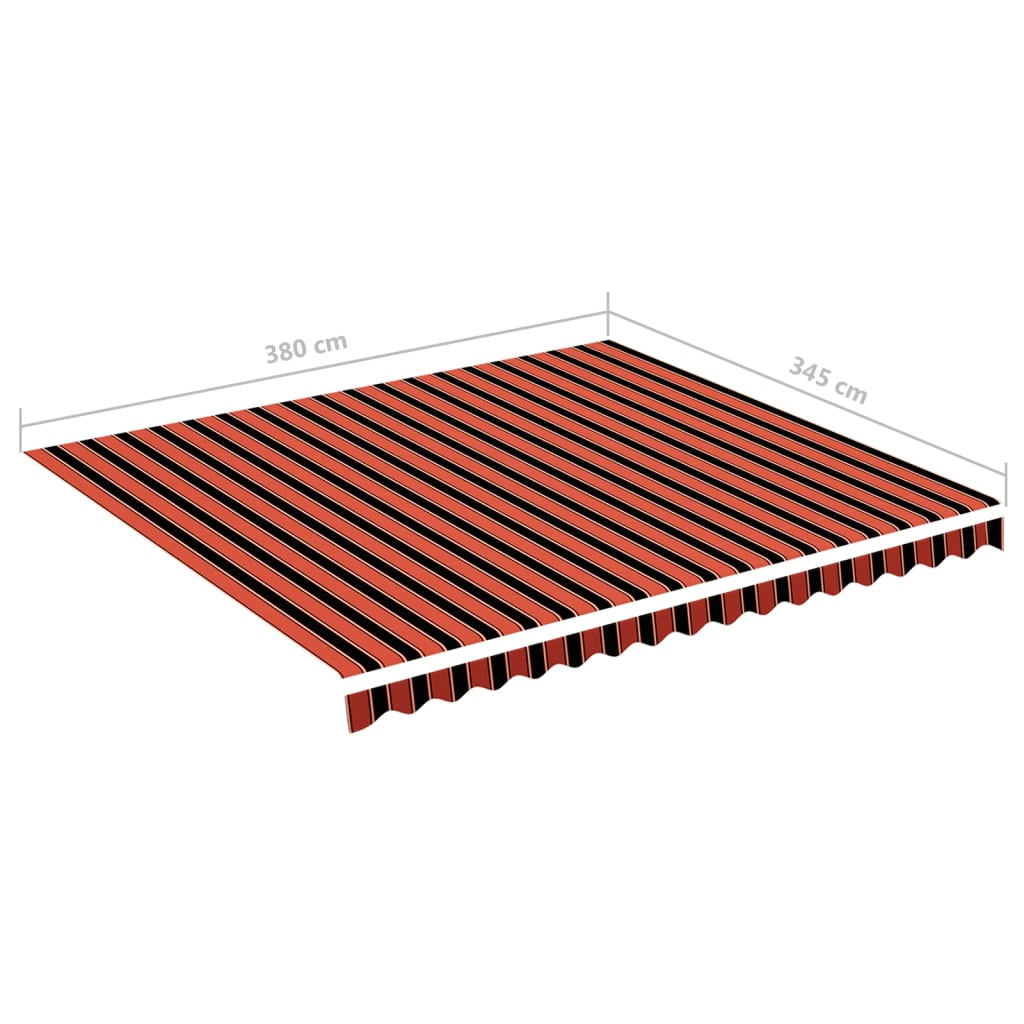 Awning Replacement Fabric Orange and Brown 400x350 cm Polyester