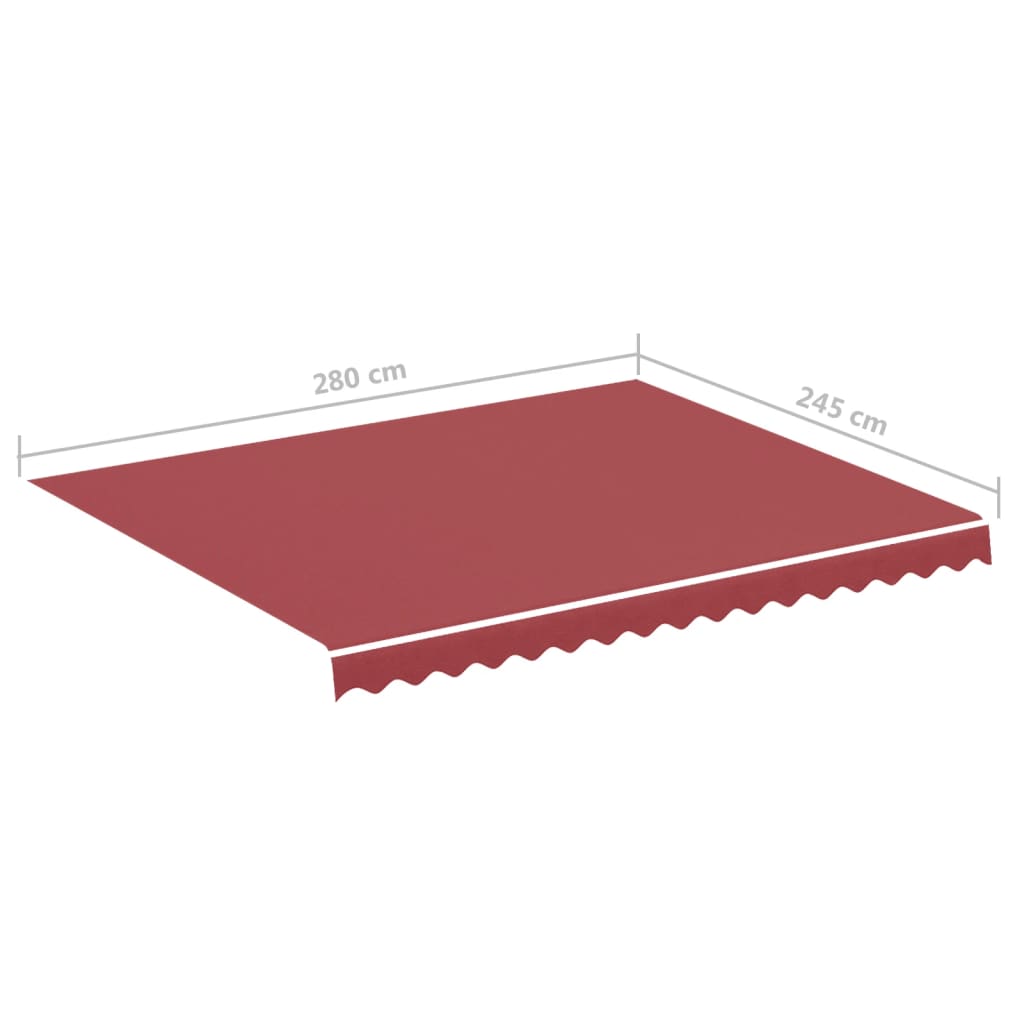 Awning Replacement Fabric Burgundy Red 300x250 cm Polyester