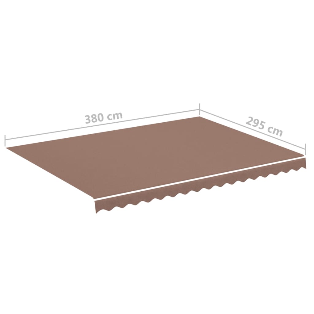 Awning Replacement Fabric Brown 400x300 cm Polyester