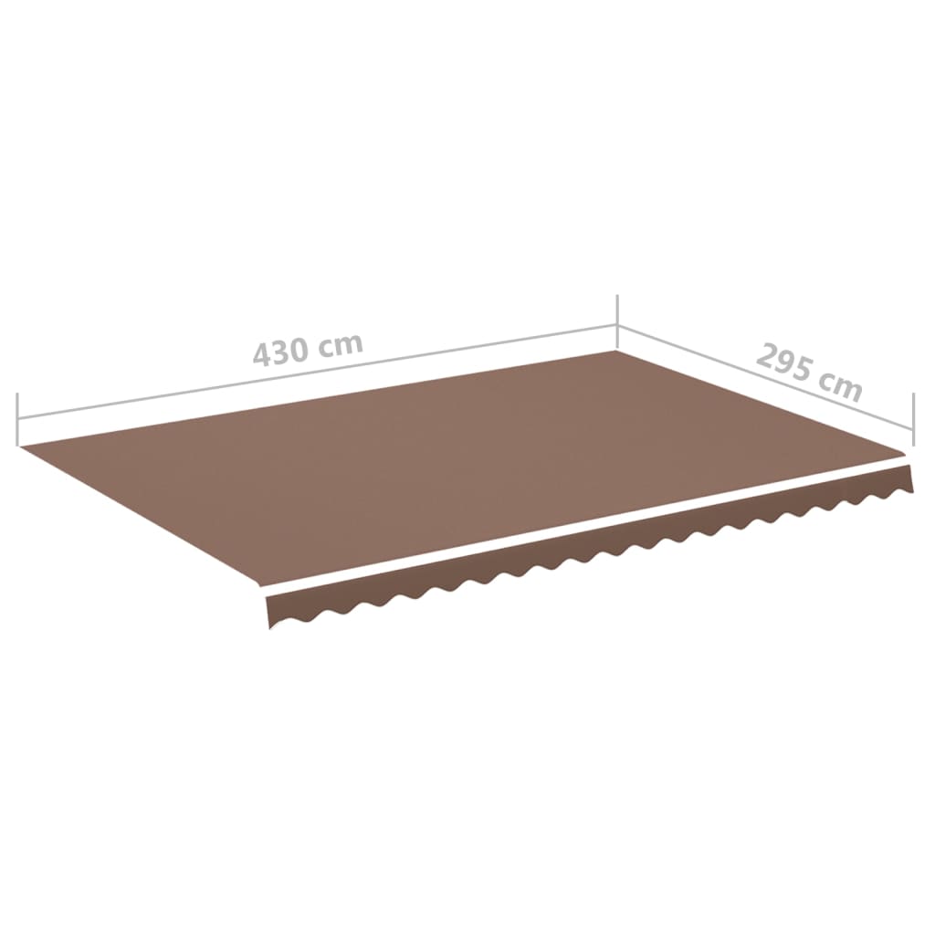 Awning Replacement Fabric Brown 430x295 cm Polyester