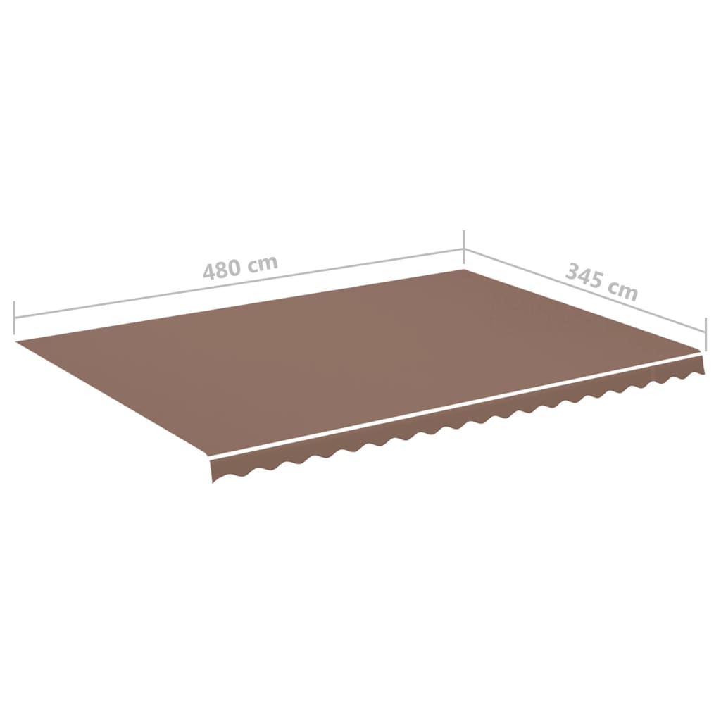 Awning Replacement Fabric Brown 480x345 cm Polyester