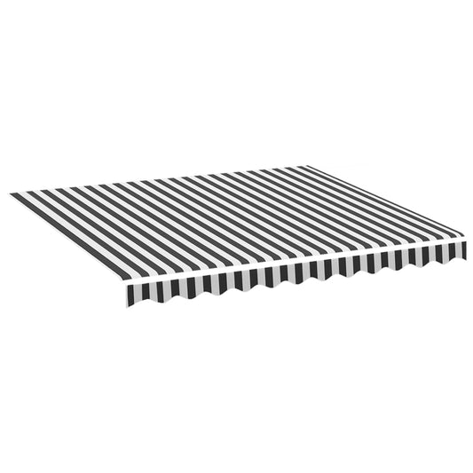 Awning Replacement Fabric Anthracite and White 280x245 cm Polyester Awning Replacement Fabric Anthracite and White 280x245 cm Polyester
