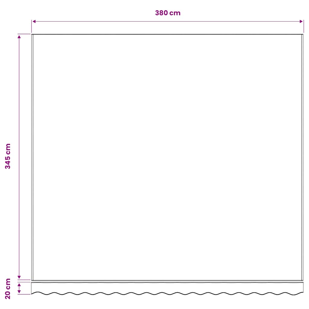 Awning Replacement Fabric Anthracite and White 400x350 cm
