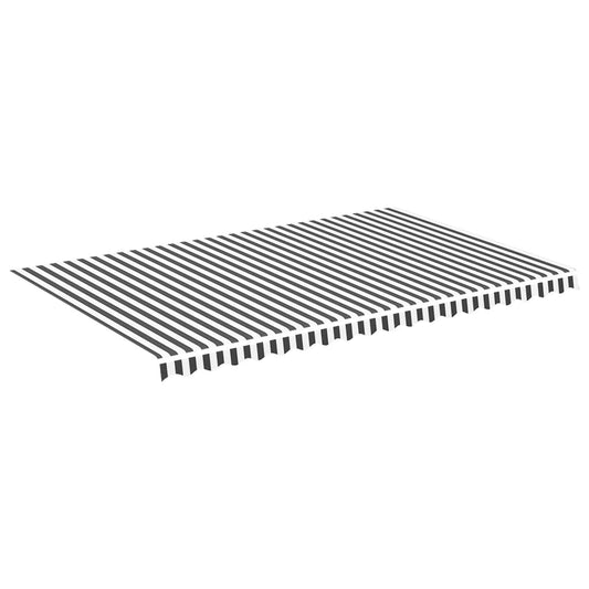Replacement Fabric for Awning Anthracite and White 5x3 m Replacement Fabric for Awning Anthracite and White 5x3 m