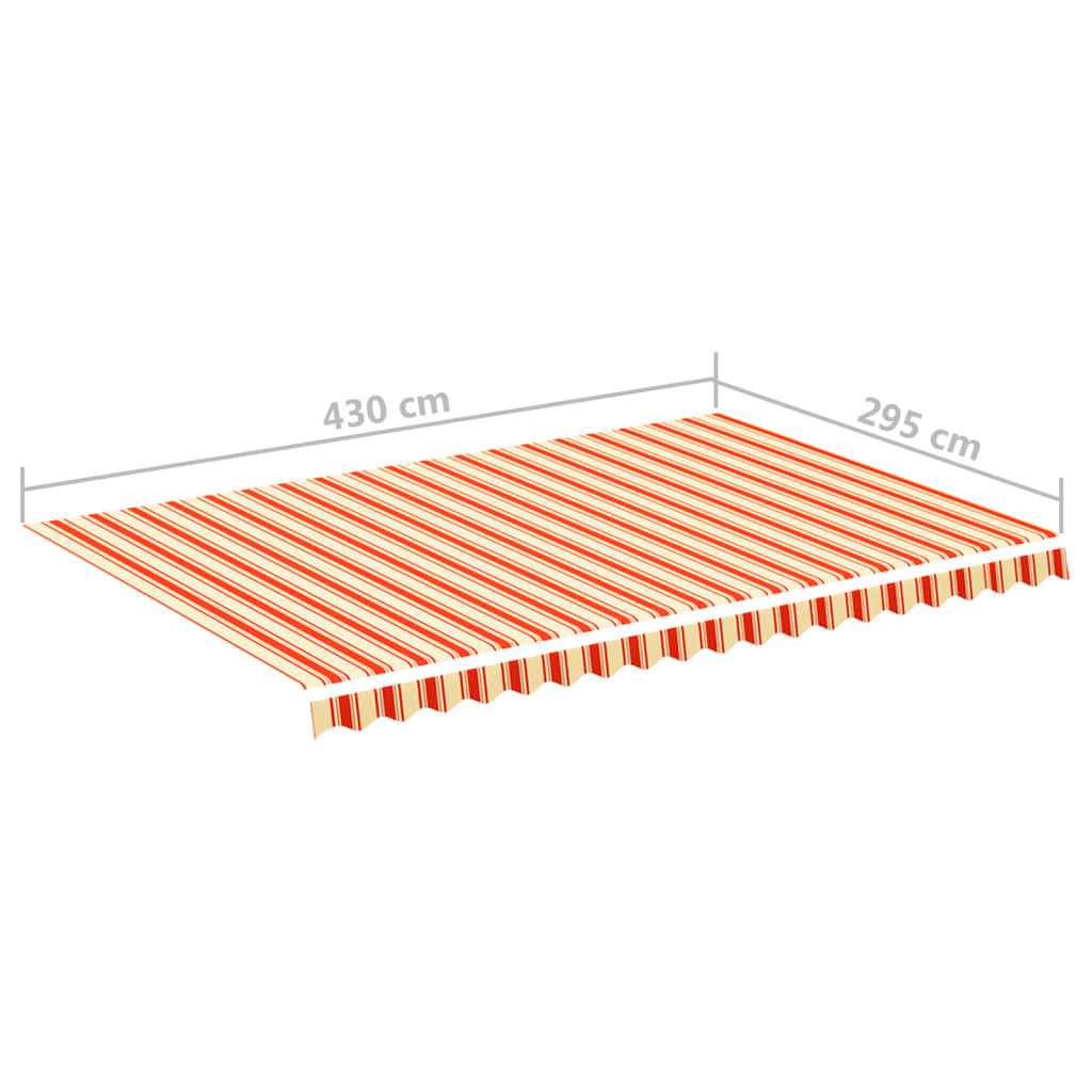 Awning Replacement Fabric Yellow and Orange 450x300cm Polyester