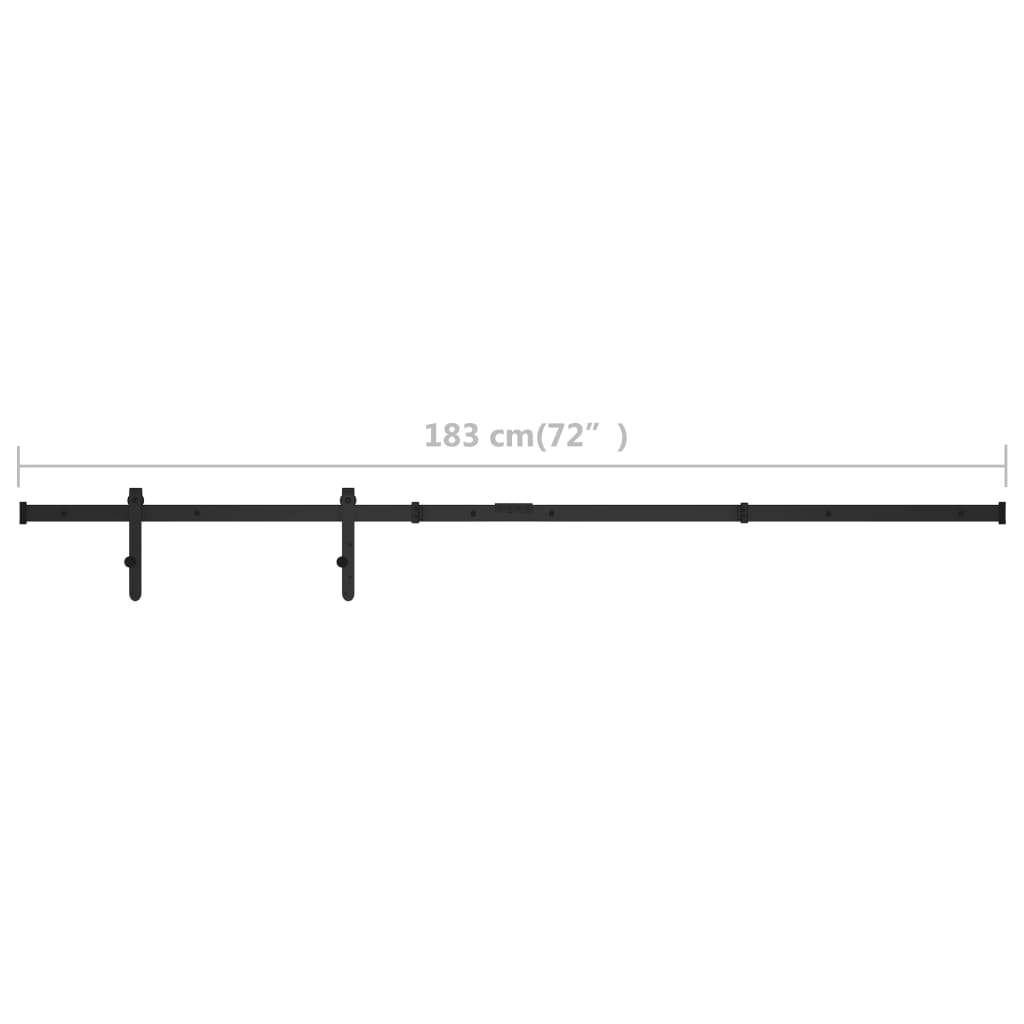 Mini Sliding Cabinet Door Kit Carbon Steel 183 cm