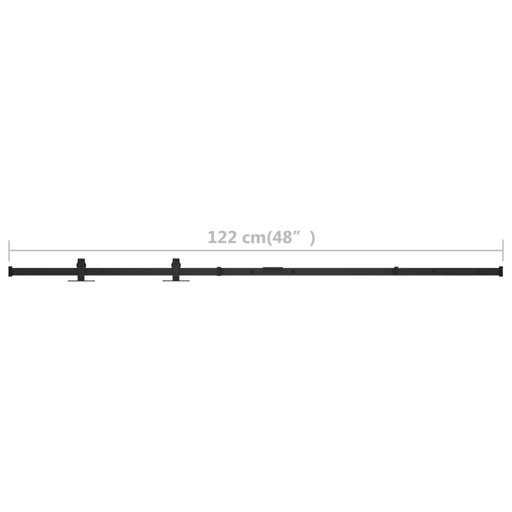 Mini Sliding Cabinet Door Kit Carbon Steel 122 cm