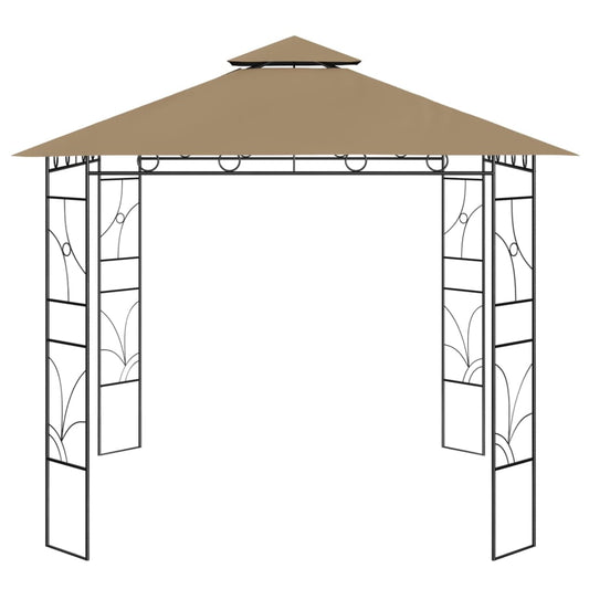 Gazebo 3x3x2.7 m Taupe 160 g/m² Gazebo 3x3x2.7 m Taupe 160 g/m²