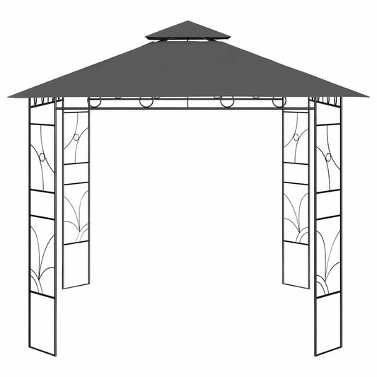 313914 vidaXL Gazebo 3x3x2,7 m Anthracite 160 g/m² 313914 vidaXL Gazebo 3x3x2,7 m Anthracite 160 g/m²