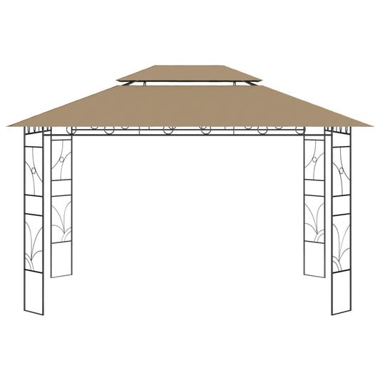 Gazebo 4x3x2.7 m Taupe 160 g/m² Gazebo 4x3x2.7 m Taupe 160 g/m²