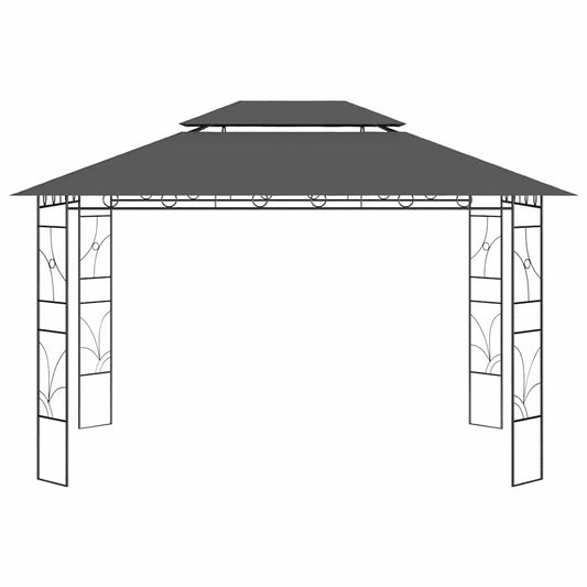 Gazebo 4x3x2,7 m Anthracite 160 g/m² Gazebo 4x3x2,7 m Anthracite 160 g/m²