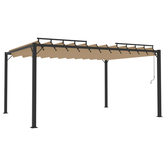313928 vidaXL Gazebo with Louvered Roof 3x4 m Taupe Fabric and Aluminium 313928 vidaXL Gazebo with Louvered Roof 3x4 m Taupe Fabric and Aluminium