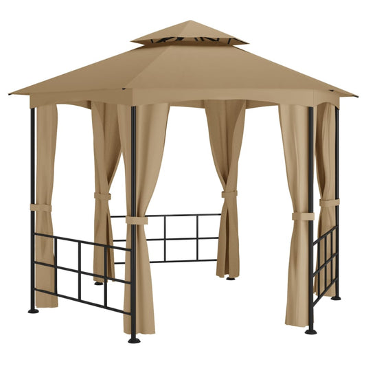 Gazebo with Sidewalls 3.1x2.7 m Taupe Gazebo with Sidewalls 3.1x2.7 m Taupe