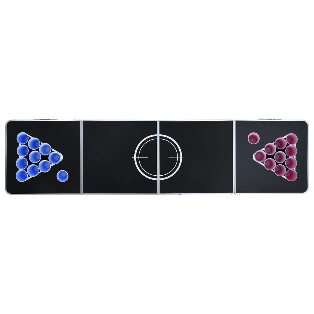 3056793 vidaXL Folding Beer Pong Table with Cups and Balls 240 cm (48188+48189)