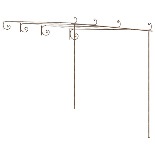 Garden Pergola Antique Brown 4x3x2.5 m Iron Garden Pergola Antique Brown 4x3x2.5 m Iron