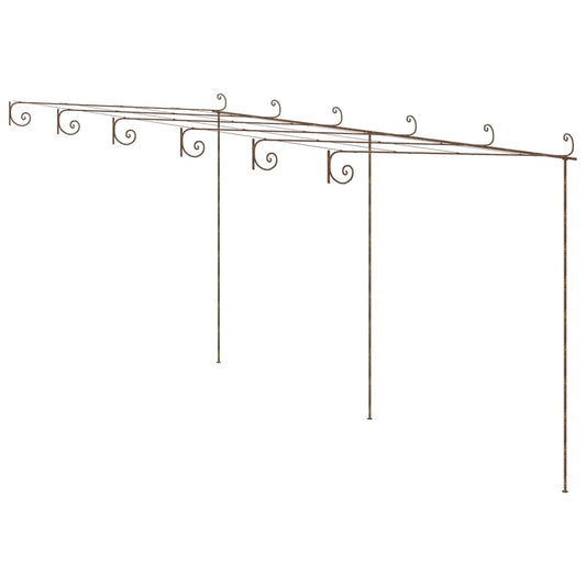 Garden Pergola Antique Brown 6x3x2.5 m Iron Garden Pergola Antique Brown 6x3x2.5 m Iron