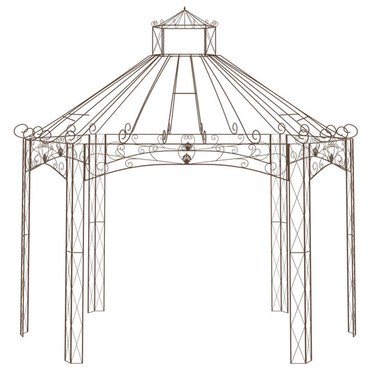 Garden Pavilion Antique Brown 400x258x378 cm Iron Garden Pavilion Antique Brown 400x258x378 cm Iron