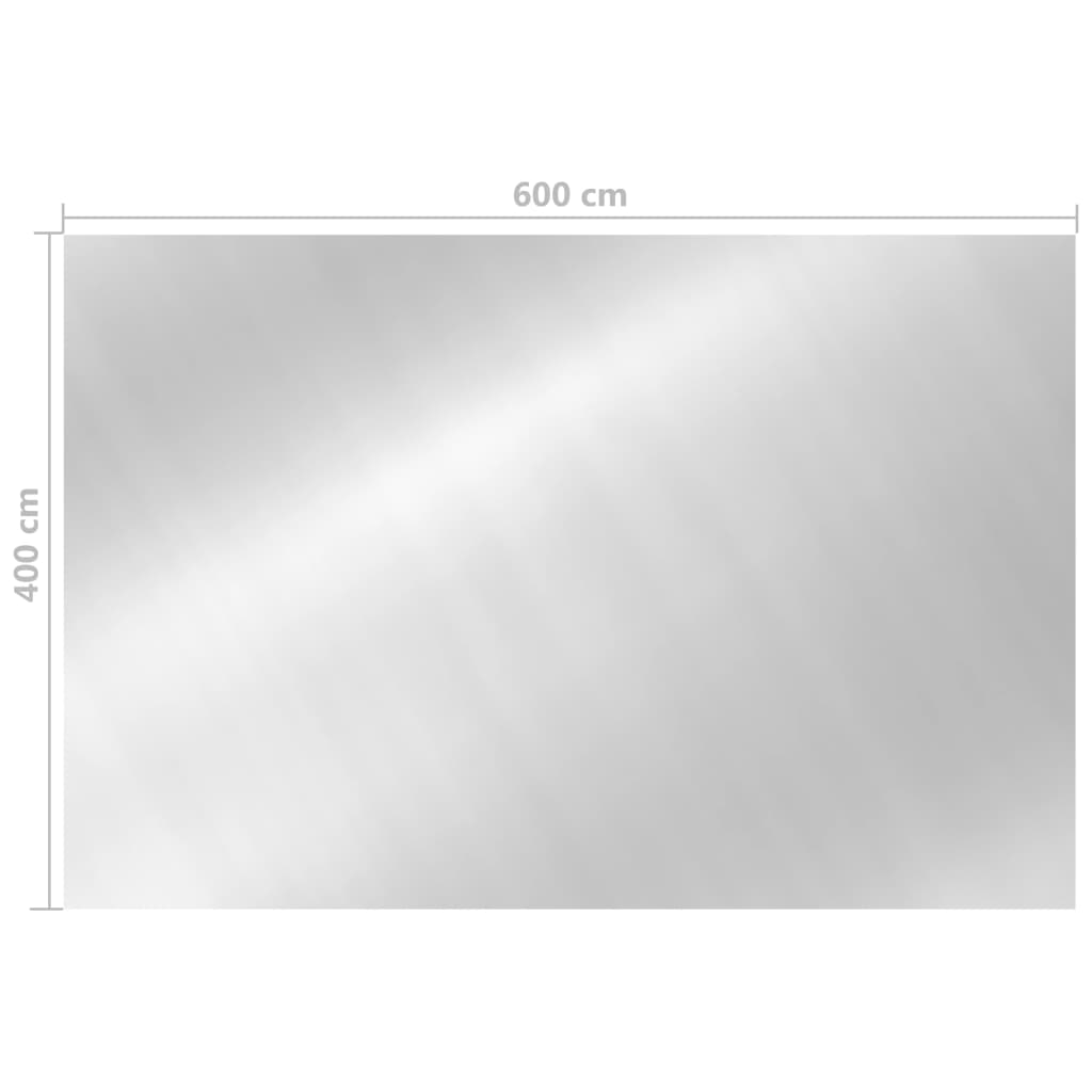 Pool Cover | Silver | Thick PE film with air chambers | 600 x 400 cm