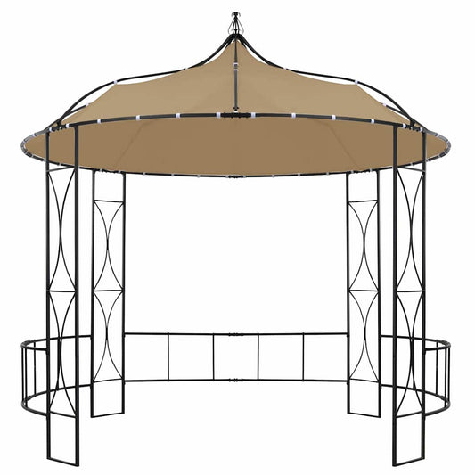 315227 vidaXL Gazebo 300x290 cm Taupe Round 315227 vidaXL Gazebo 300x290 cm Taupe Round
