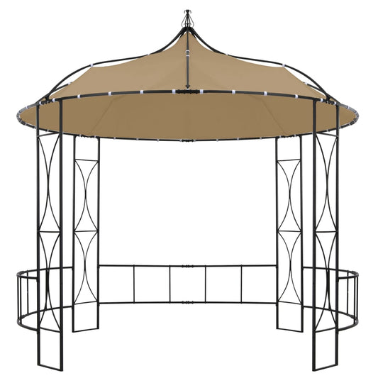Gazebo 300x290 cm Taupe Round Gazebo 300x290 cm Taupe Round