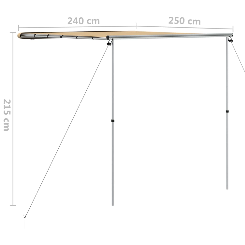 Camper & Caravan Awning 2.4x2.5x2.15 m Beige