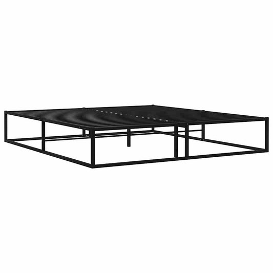 Bed Frame without Mattress Black Metal 180x200 cm Bed Frame without Mattress Black Metal 180x200 cm