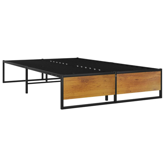 Bed Frame without Mattress Black Metal 120x200 cm Bed Frame without Mattress Black Metal 120x200 cm