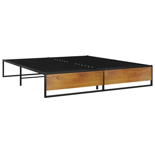 Bed Frame without Mattress Black Metal 180x200 cm Super King Bed Frame without Mattress Black Metal 180x200 cm Super King