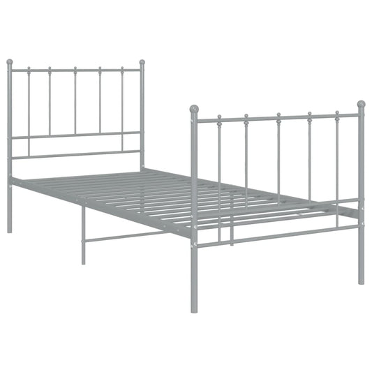 Bed Frame | Grey | Powder-coated metal | Single | Durable Bed Frame | Grey | Powder-coated metal | Single | Durable