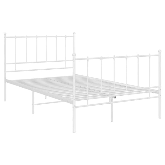 Bed Frame | White | Powder-coated metal | 120x200 cm | Durable Bed Frame | White | Powder-coated metal | 120x200 cm | Durable