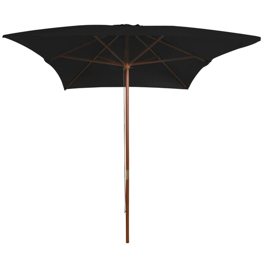 Garden Parasol | Black | Polyester cover, Bamboo pole, Hardwood ribs Garden Parasol | Black | Polyester cover, Bamboo pole, Hardwood ribs