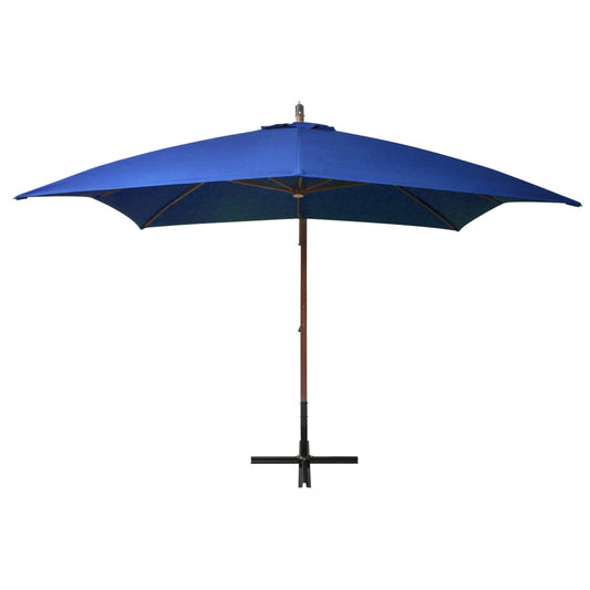Hanging Garden Parasol | Azure Blue | Polyester, Fir Wood, Bamboo | Large Hanging Garden Parasol | Azure Blue | Polyester, Fir Wood, Bamboo | Large