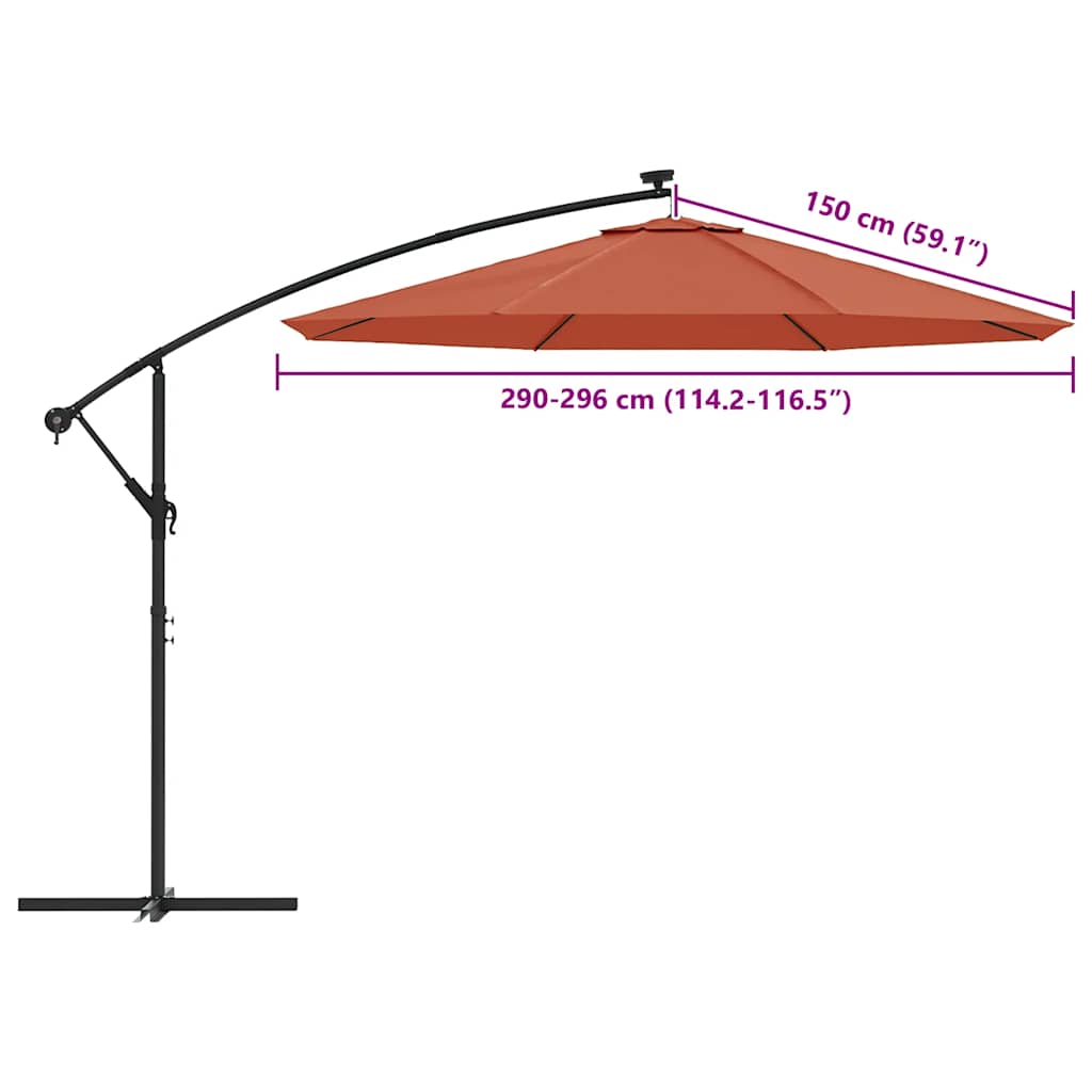 Replacement Fabric for Cantilever Umbrella Terracotta 300 cm