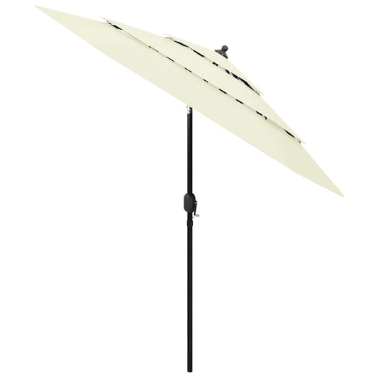 3-Tier Garden Parasol with Aluminium Pole Sand 2.5 m 3-Tier Garden Parasol with Aluminium Pole Sand 2.5 m